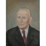 H...D... Kalska (20th Century) Russian. Portrait of a Man, Pastel, Signed and Inscribed 'Krakow' and