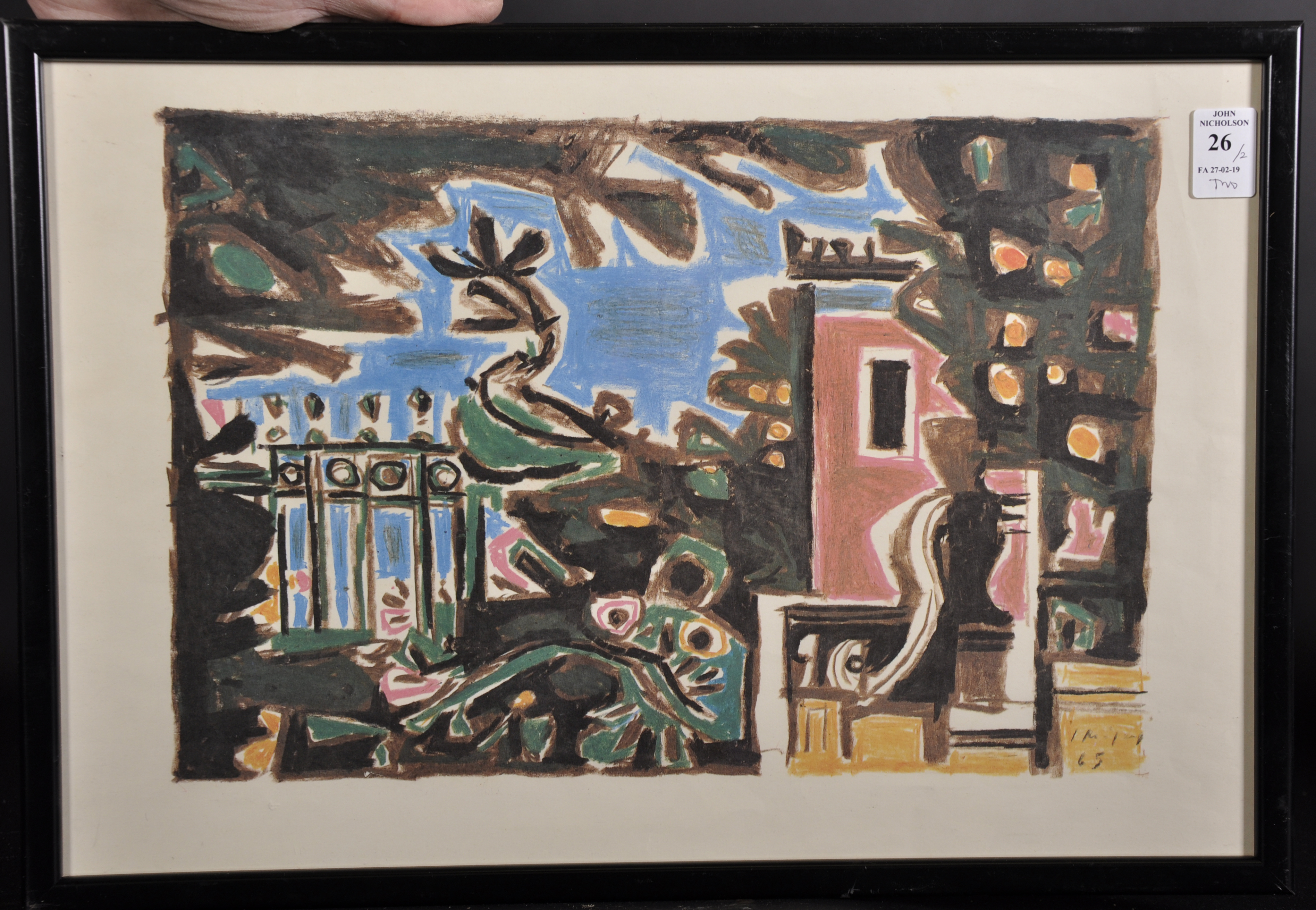 20th Century Greek School. Untitled, Print, 9.25" x 13.5", and another by the same hand, Two (2). - Image 2 of 4