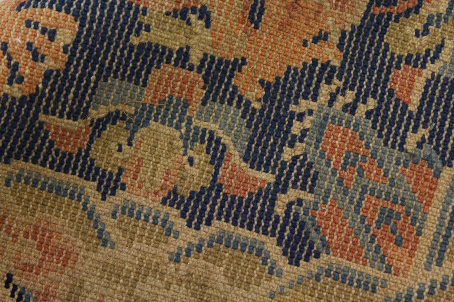 A CHINESE RUG, with blue ground and dragon motifs. 5ft x 2ft 4ins. - Image 6 of 6