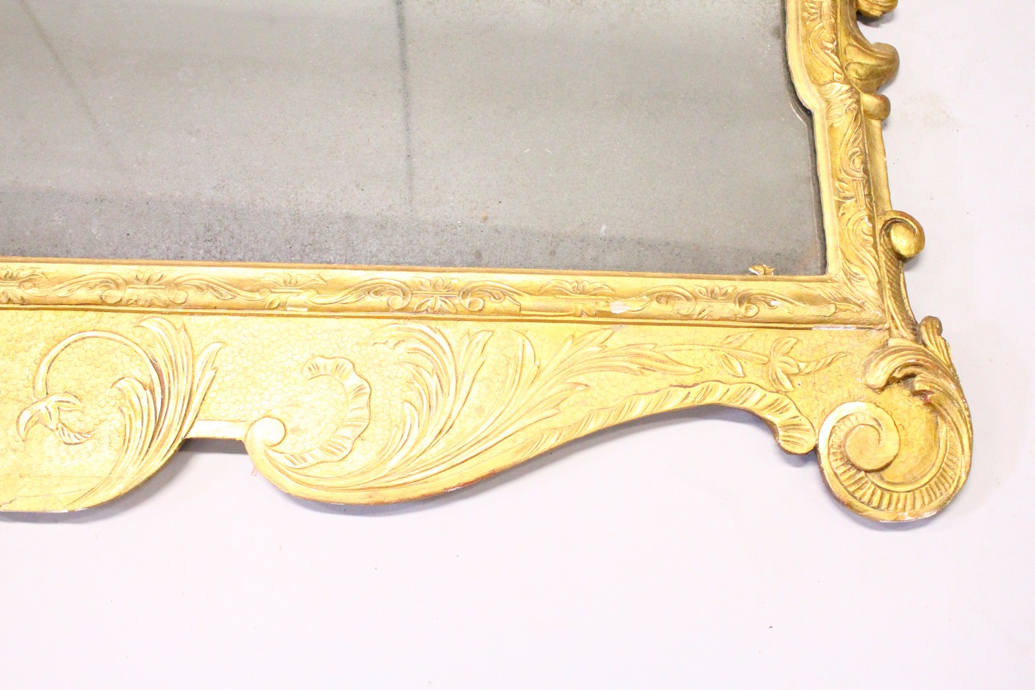 A GOOD PAIR OF 18TH CENTURY GILTWOOD OVERMANTLE MIRRORS, with Prince of Wales cresting, figural - Image 4 of 8