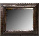 AN ITALIAN RIPPLE MOULDED FRAME with MIRROR. 2ft 9ins x 2ft 4ins.