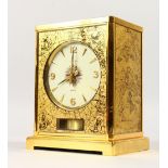 A JAEGER LECOULTRE ATMOS CLOCK. 8.5ins high.