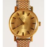 A LADIES OMEGA WRISTWATCH.