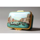 A HALCYON DAYS CANALETTO BOX.