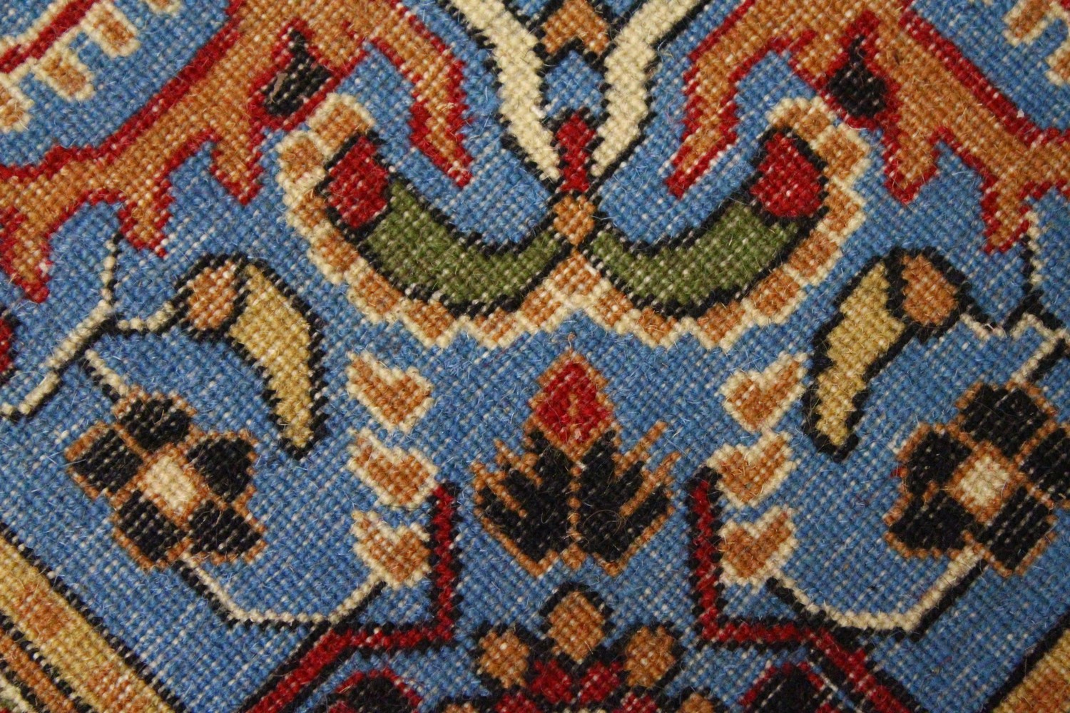 A PERSIAN SMALL CARPET, pale blue ground with central medallion and floral decoration. 9ft 5ins x - Image 9 of 9