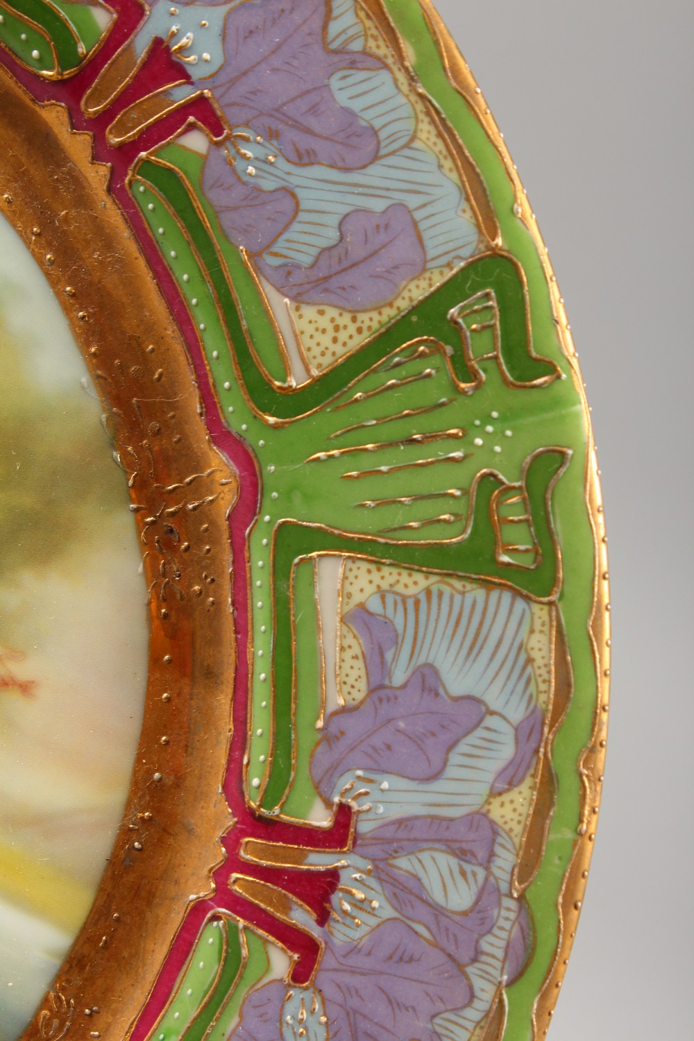 A VIENNA STYLE CIRCULAR PLATE, decorated with figures to the centre. 14ins diameter. - Image 3 of 5