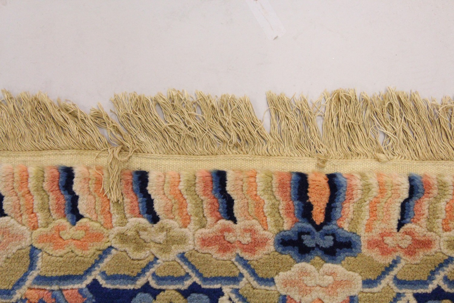 A CHINESE RUG, with blue ground and dragon motifs. 5ft x 2ft 4ins. - Image 3 of 6