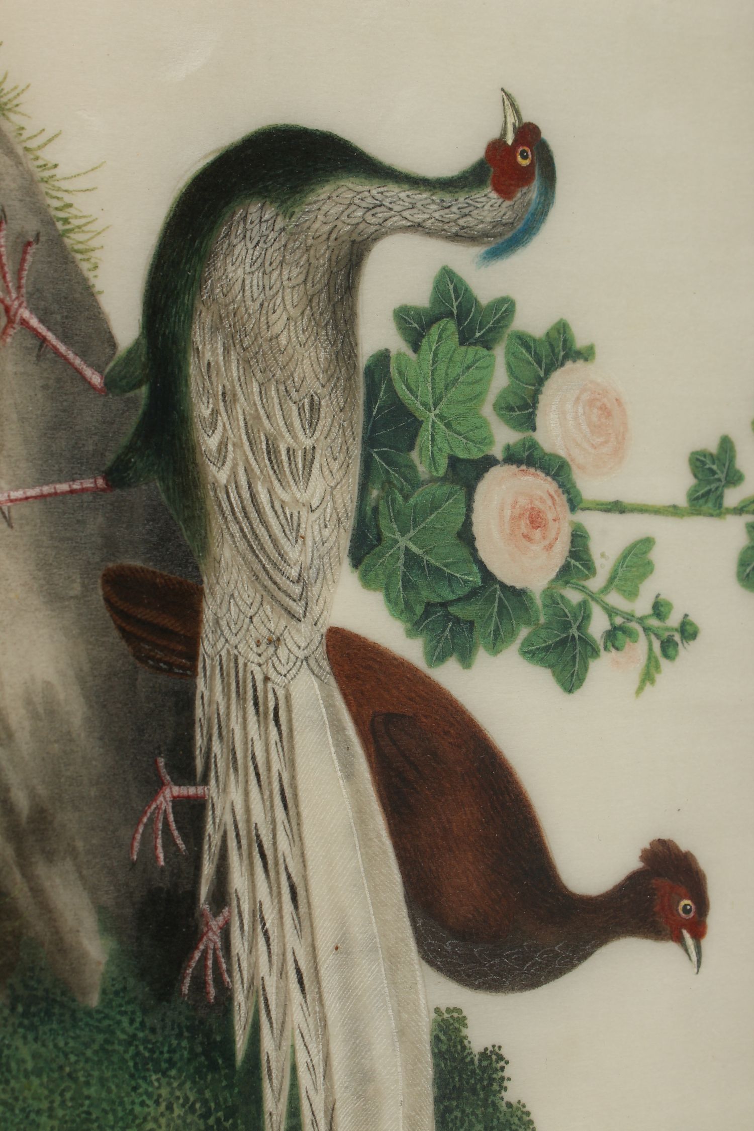 THREE GOOD JAPANESE PAINTINGS ON RICE PAPER, depicting scenes of pheasants and quails amidst trees - Image 6 of 6