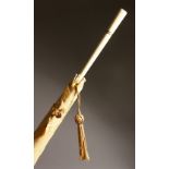 AN ART DECO IVORY HANDLED PARASOL. 91cms long.