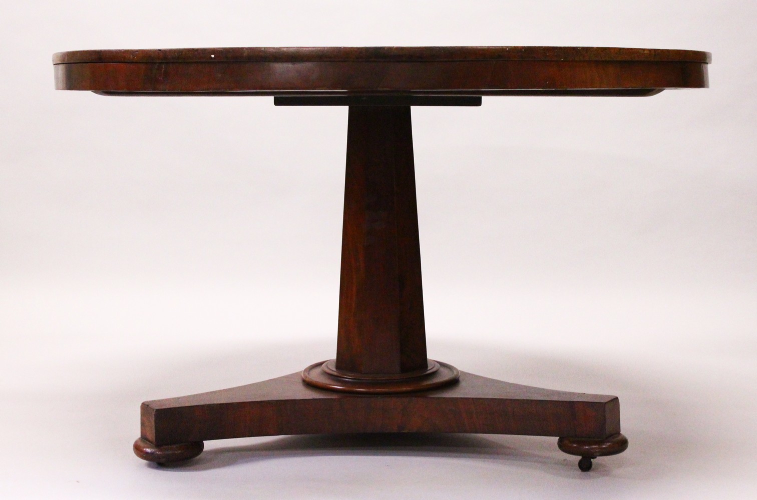 A 19TH CENTURY MAHOGANY PEDESTAL CENTRE TABLE, with a circular specimen marble top, supported on - Image 29 of 29