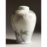 A COPENHAGEN GINGER JAR AND COVER, No. 349/53, painted with flowers.