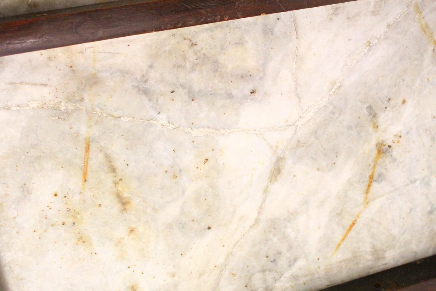 A 19TH CENTURY MAHOGANY PEDESTAL CENTRE TABLE, with a circular specimen marble top, supported on - Image 25 of 29