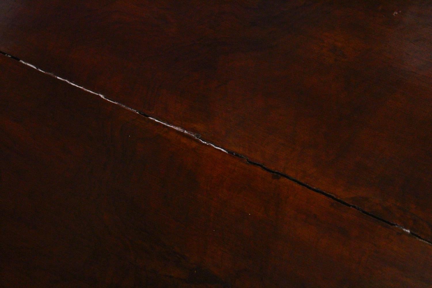 AN EARLY 18TH CENTURY WALNUT CHEST ON STAND, with a herringbone inlaid top, four graduated long - Image 13 of 17