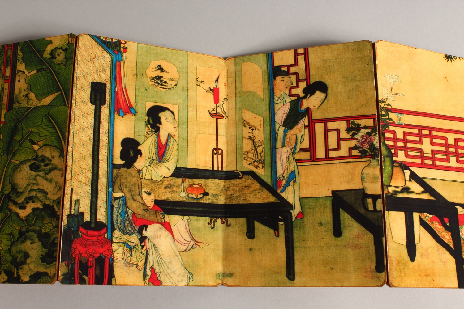 A CHINESE FOLDING EROTIC BOOK. 19cms high. - Image 3 of 7