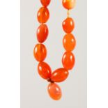 A CARNELIAN NECKLACE.