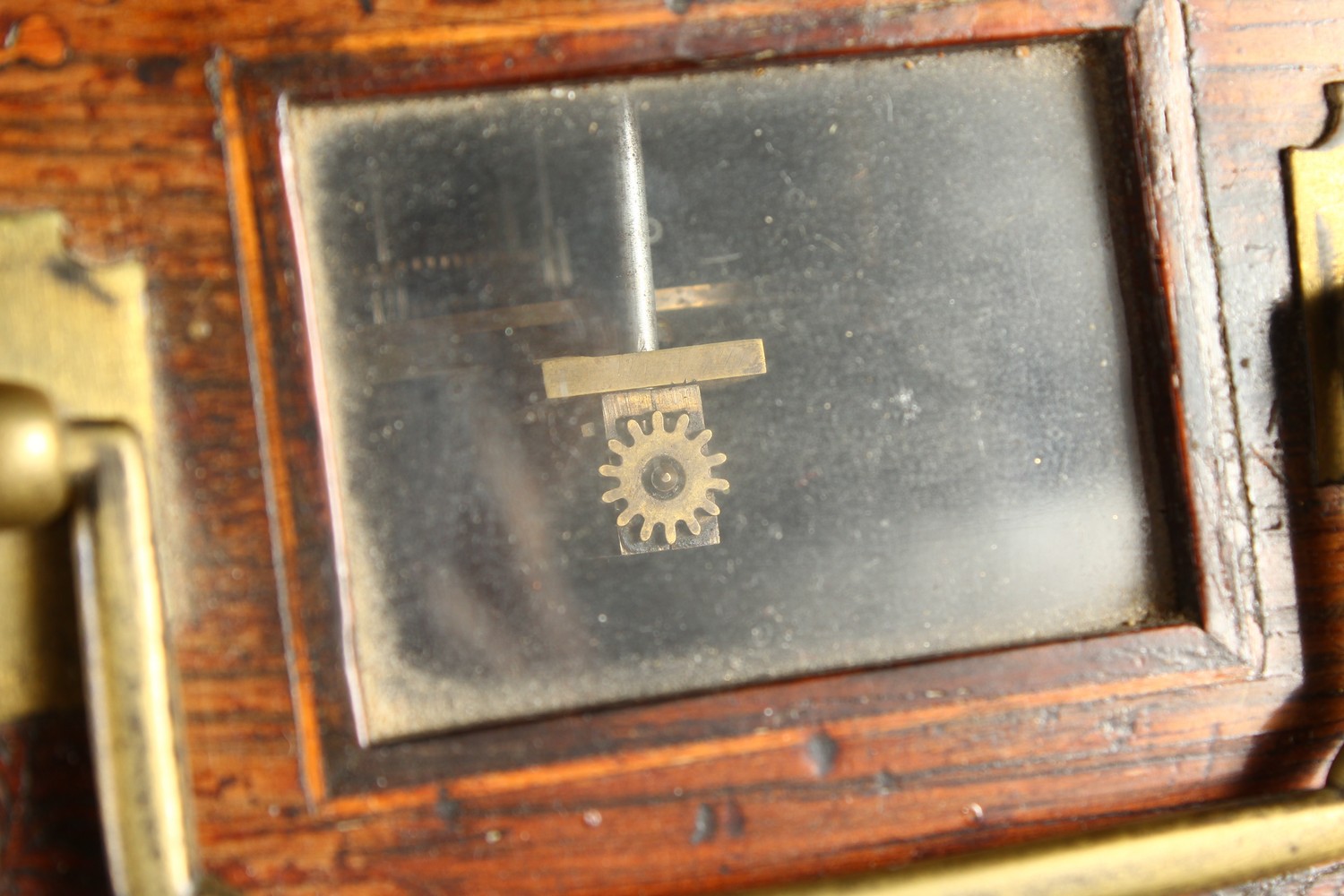 A 19TH CENTURY ROSEWOOD INLAID CLOCK, with white dial, Roman numerals and carrying handle. 18cms - Image 9 of 12