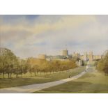 William Barnes (1916-c.1990) British. "The Long Walk, Windsor", Watercolour, Signed, and Inscribed