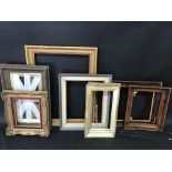 20th Century English School. A Gilt Frame, 24" x 18" (rebate), together with five frames and three