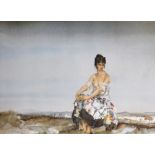 William Russell Flint (1880-1969) British. "Madamoiselle Sofia", Print in Colours, Numbered 100/