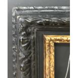 19th Century Italian School. A Venetian Style Black and Gilt Frame, 23.5" x 13.5" (rebate).