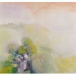 John Ivor Stewart (1936-2017) British. "Misty Landscape, Roselick, Portrush", Oil on Canvas, Signed,