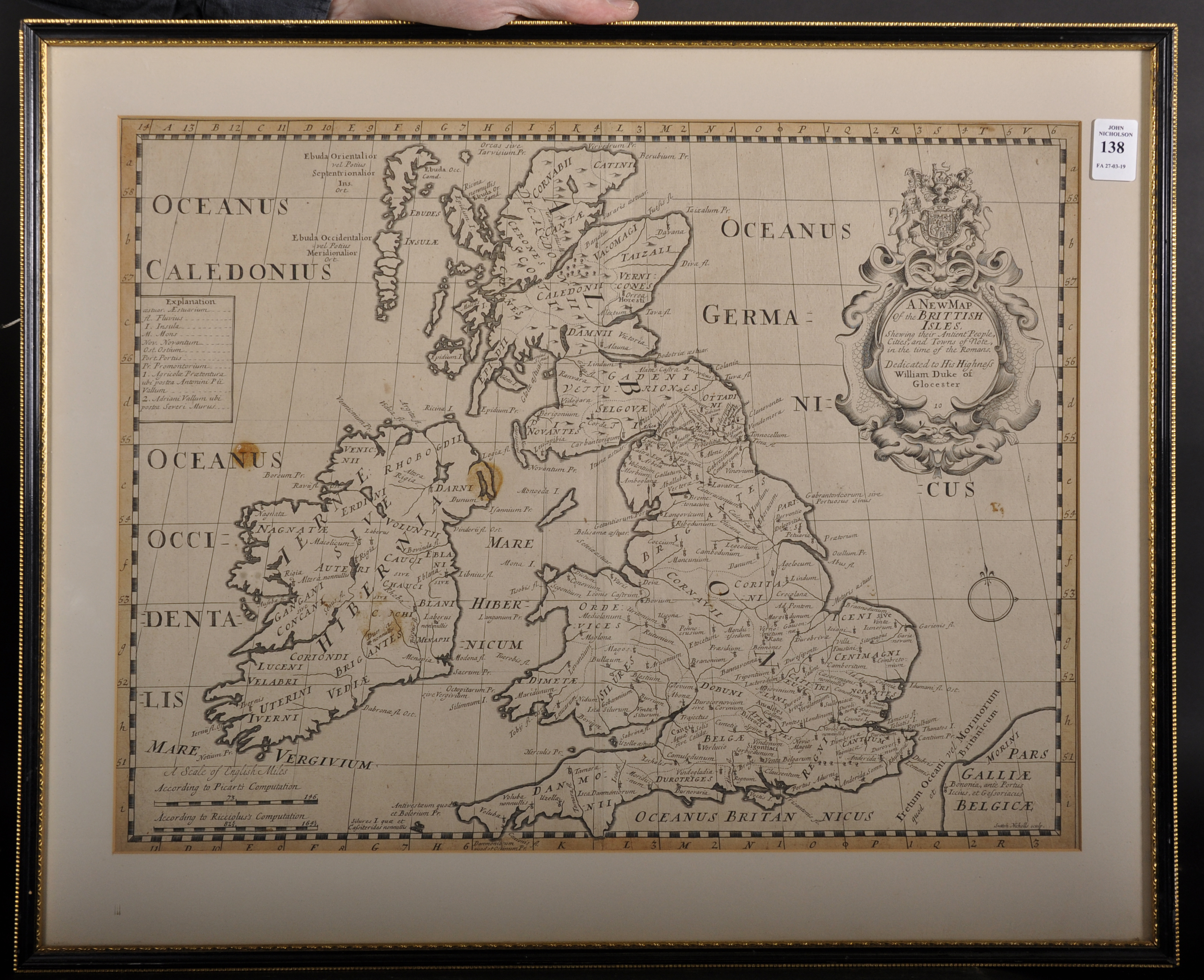 19th Century English School. "A New Map of the British Isles", Map, 14.5" x 19.25". - Image 2 of 4