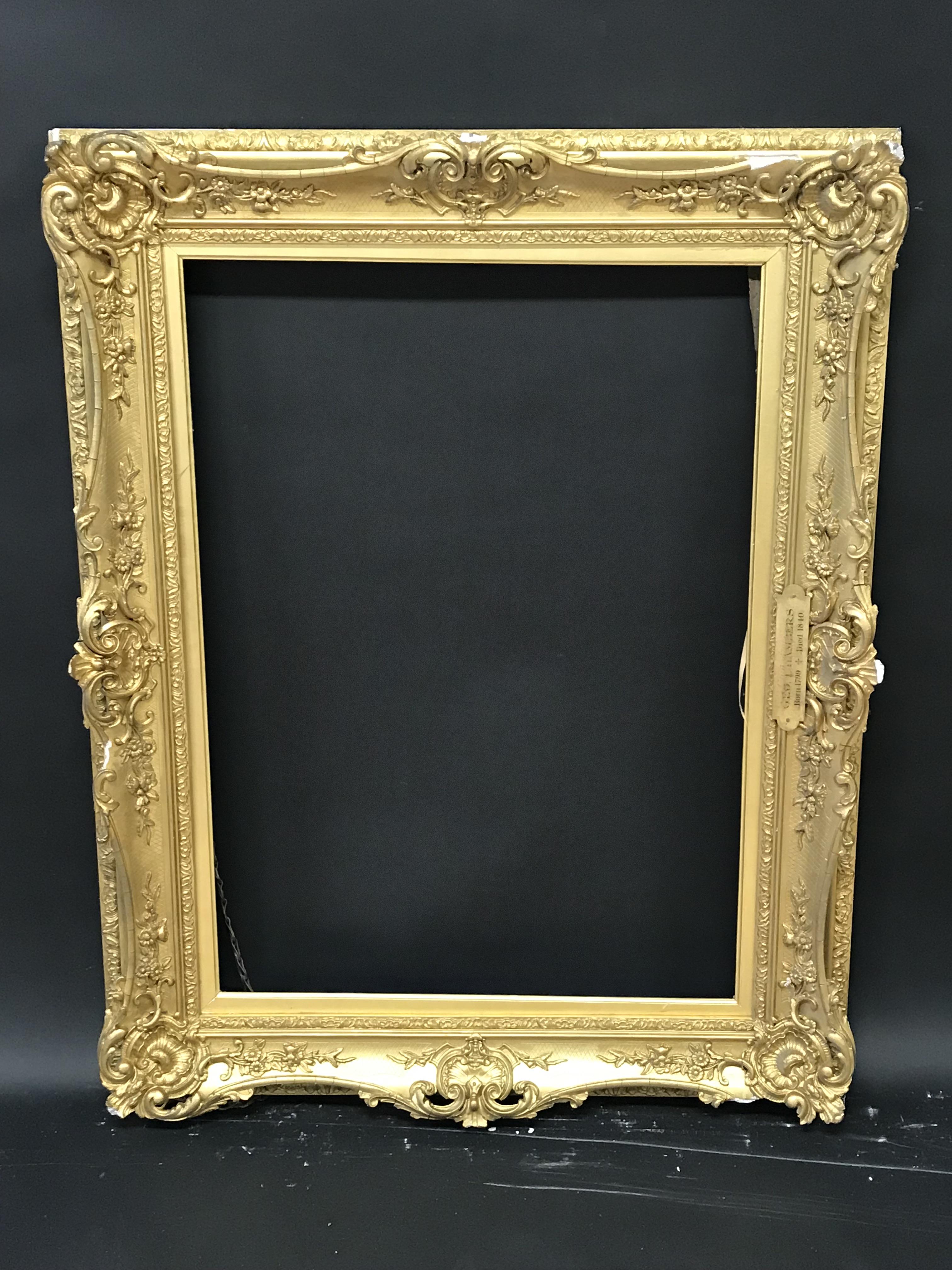 19th Century English School. A Gilt Composition Frame, with Swept and Pierced Centres and Corners, - Image 2 of 3