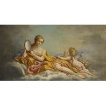 Manner of Francois Boucher (1703-1770) French. Allegory of Music, Oil on Canvas, in an Ornate Gilt