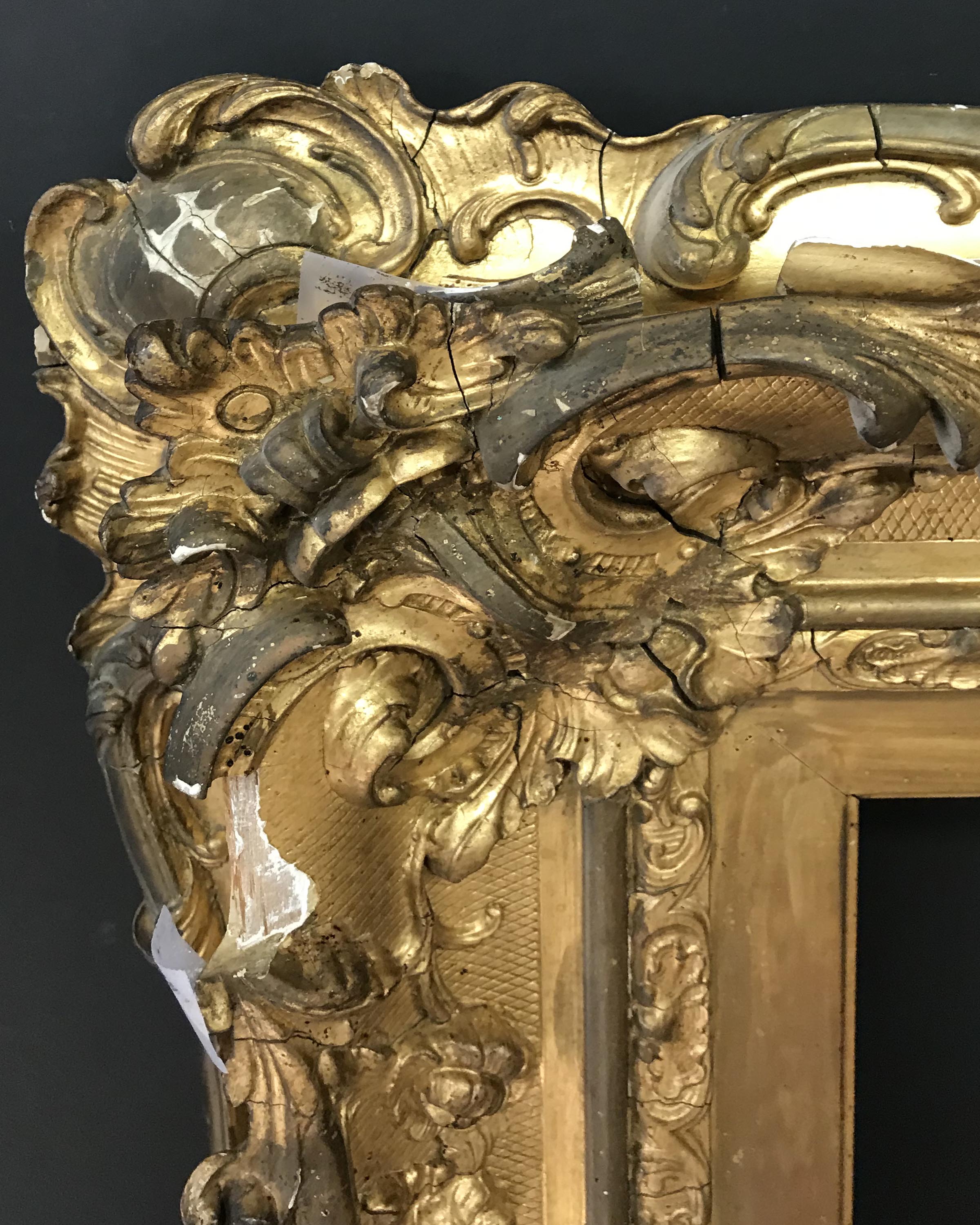 19th Century English School. A Gilt Composition Frame, with Swept Centres and Corners, 24" x 18" (