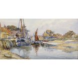 May Townsend (19th - 20th Century) British. "Blakeney Quay, Norfolk", Watercolour, Signed and