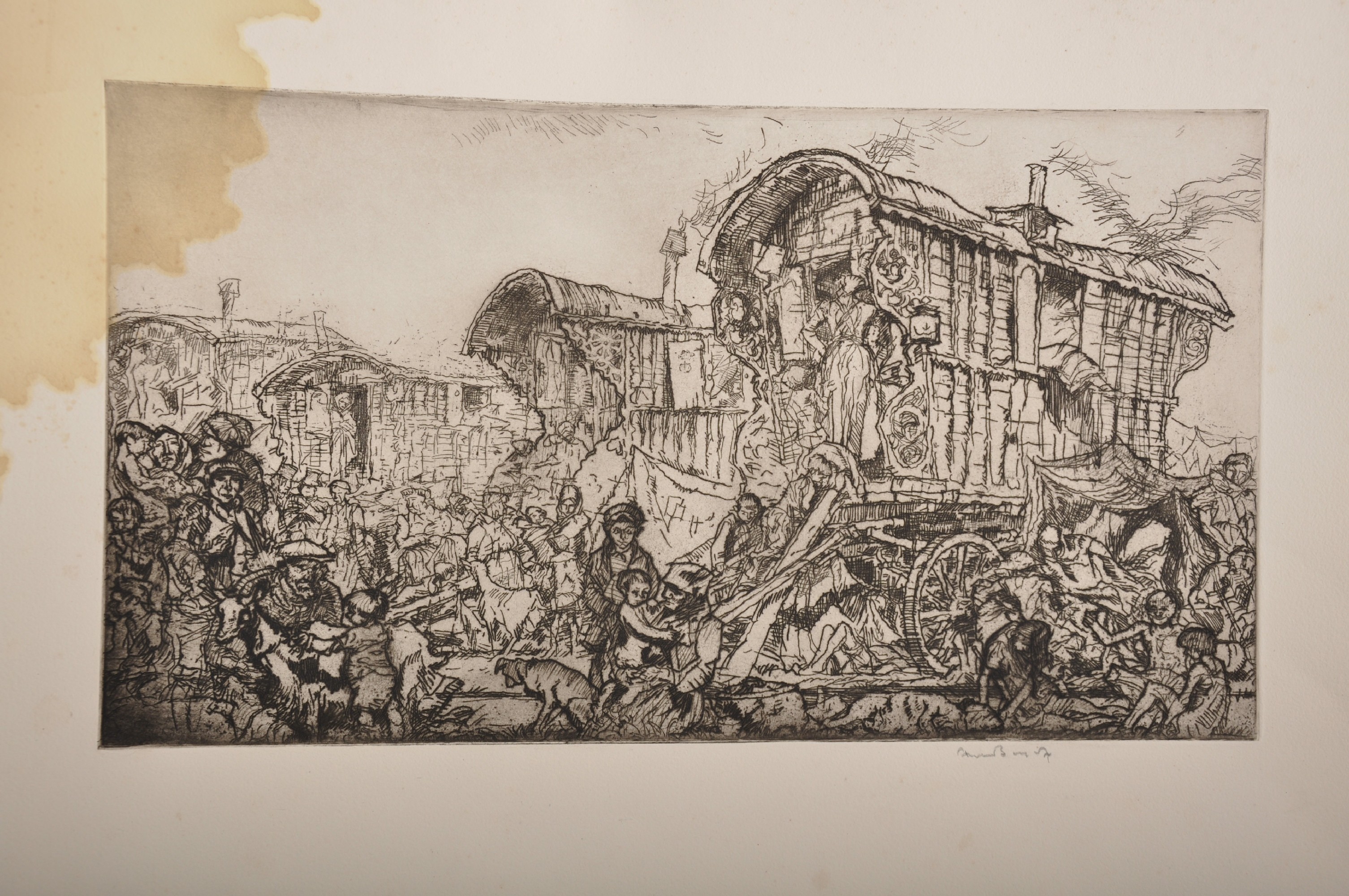 Sir Frank William Brangwyn (1867-1956) British. "Roulottes", Etching, from The Frank Brangwyn - Image 2 of 4