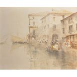 Luigi Pagan (1907-1980) Italian. Venetian Canal Scene, Watercolour, 19.5" x 25.5".
