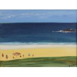 Ruy Busck de Brito (20th Century) Brazilian. "Praia de Jacone", Para Minha Amigo Mirna, A Beach