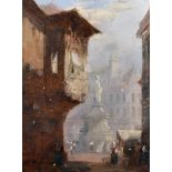 Manner of Richard Parkes Bonington (1802-1828) British. A Continental Market Square, with a