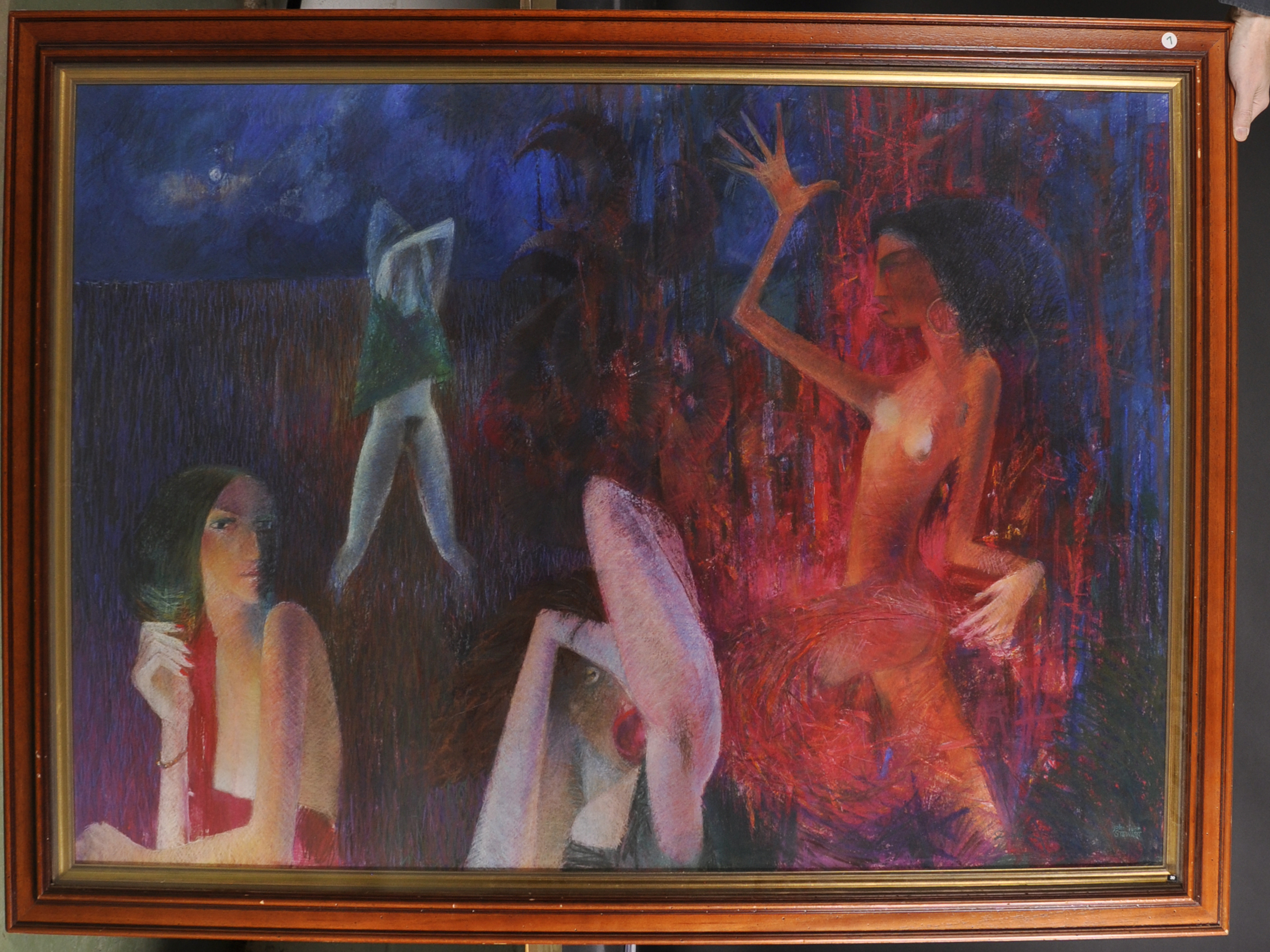 John Ivor Stewart (1936-2017) British. "The Enigma of Ancient Secrets", Pastel, Signed, and - Image 2 of 6