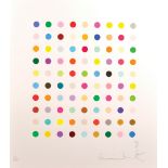 Damien Hirst (1965- ) British. "Spot", with Ninety Colour Spots on a White background, Limited