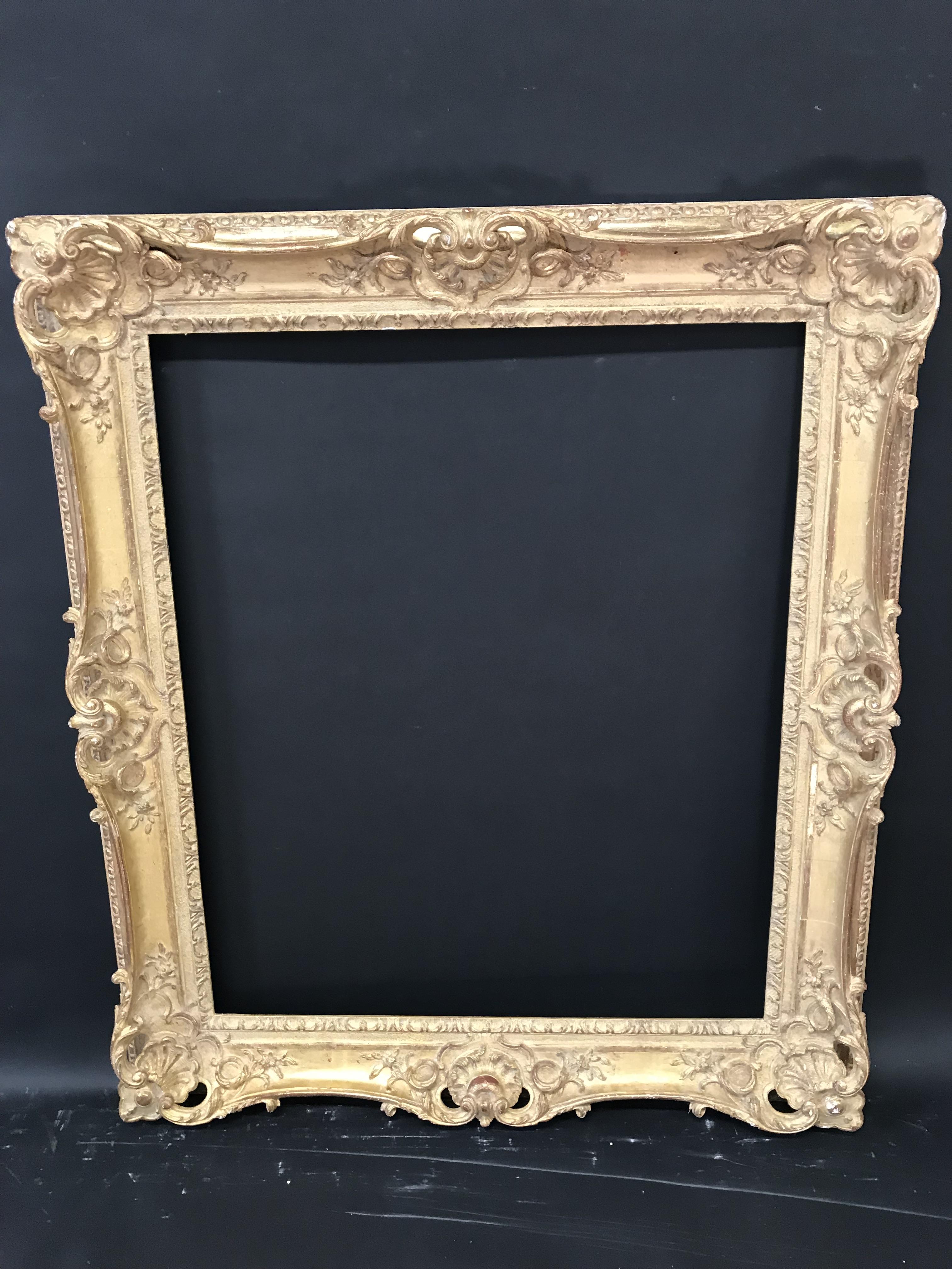 19th Century English School. A French Style Gilt Composition Frame, with Swept and Pierced Centres - Image 2 of 3