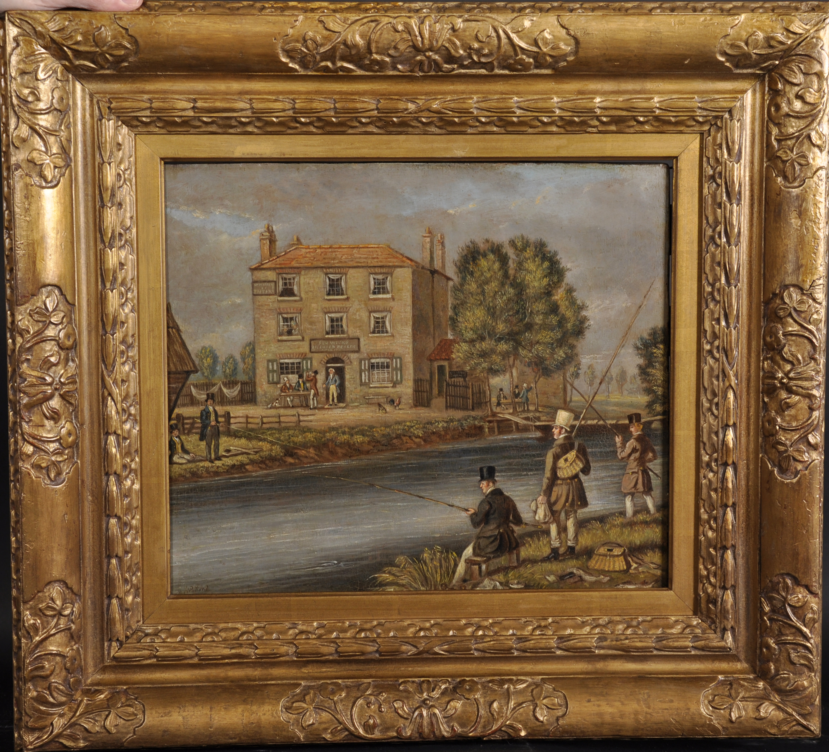 James Pollard (1792-1867) British. "Ben Wicks, Licensed Dealer Spirits", an Inn in a River - Image 2 of 7