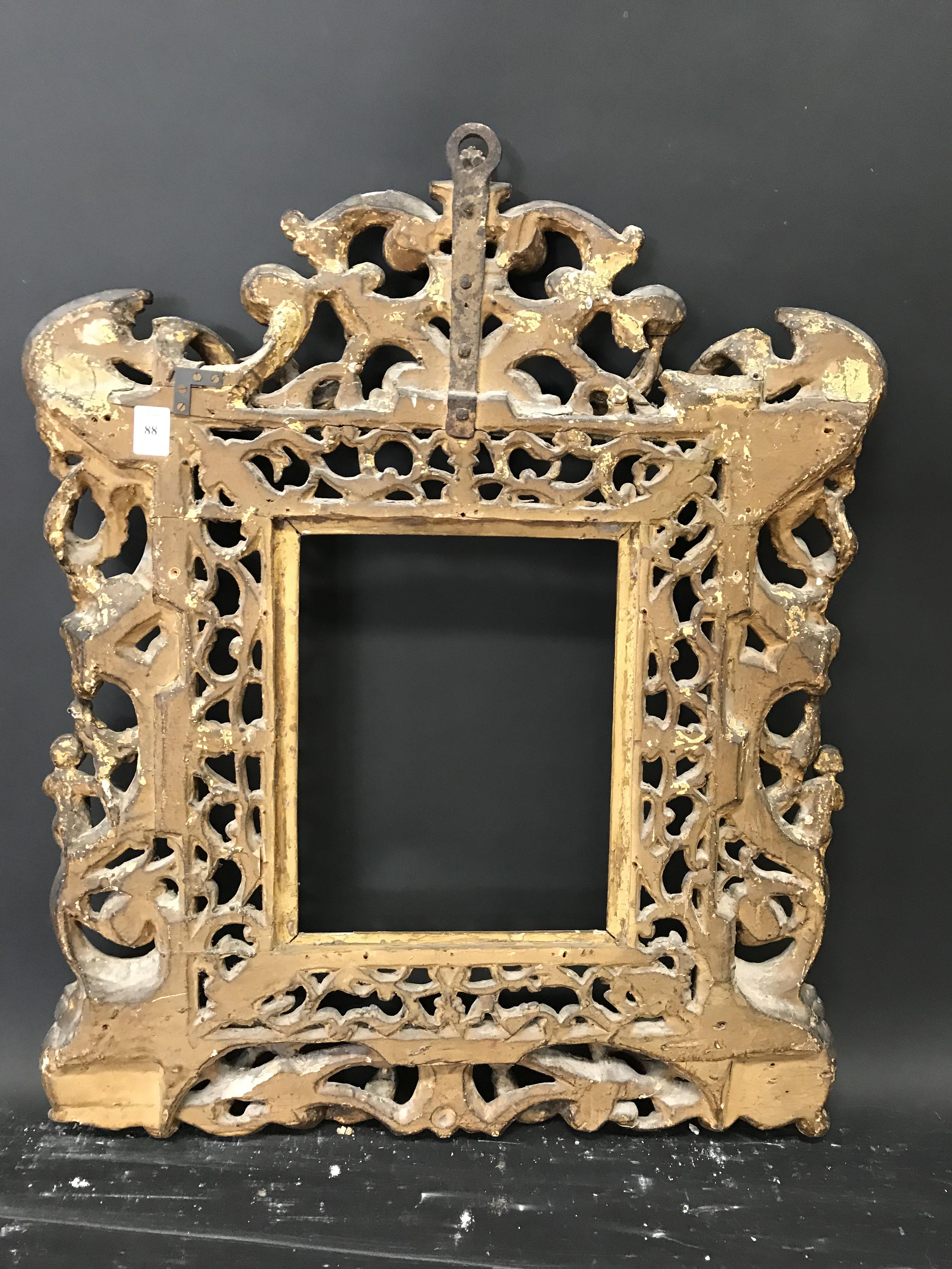 18th Century Italian School. A Carved Giltwood and Composition Altar Frame, with Swept and Pierced - Image 2 of 2