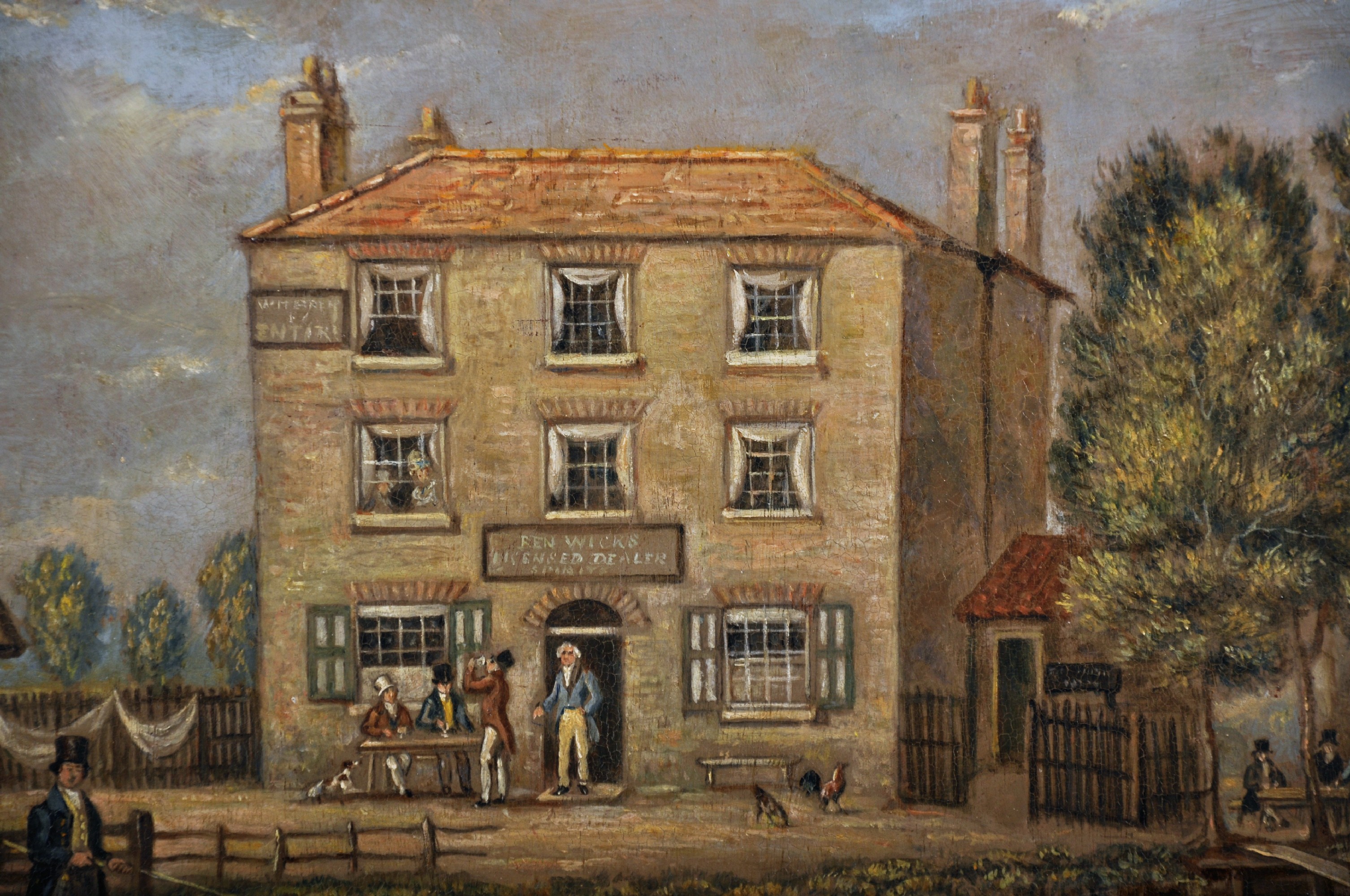 James Pollard (1792-1867) British. "Ben Wicks, Licensed Dealer Spirits", an Inn in a River - Image 4 of 7