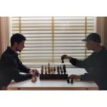 Roger Mavity (1953- ) British. The Chess Match, Photograph, Signed and Indistinctly Inscribed on
