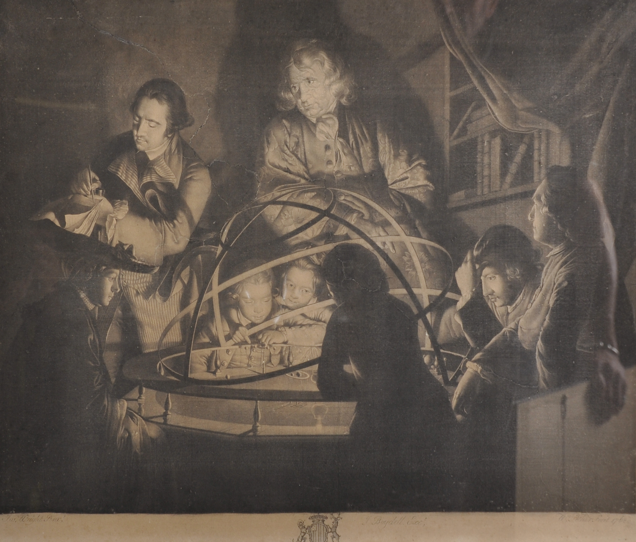 Joseph Wright of Derby (1734-1797) British. "An Experiment on a Bird in the Air Pump", Engraving, - Image 2 of 4