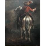 18th Century Dutch School. A Figure on Horseback, Oil on Panel, 10.25" x 9.25", together with a