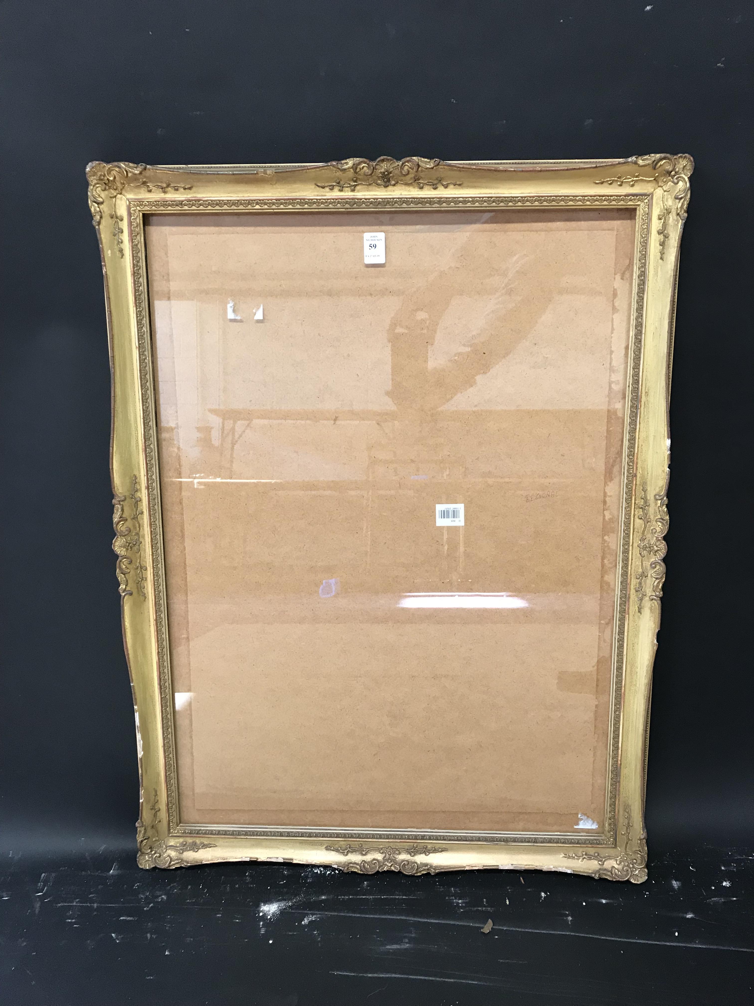 19th Century English School. A Gilt Composition Watercolour Frame, with Inset Glass, 28.25" x 20.25" - Image 2 of 3
