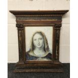 Early 20th Century English School. A 16th Century Style Tabernacle Frame, with an inset Print, 14" x