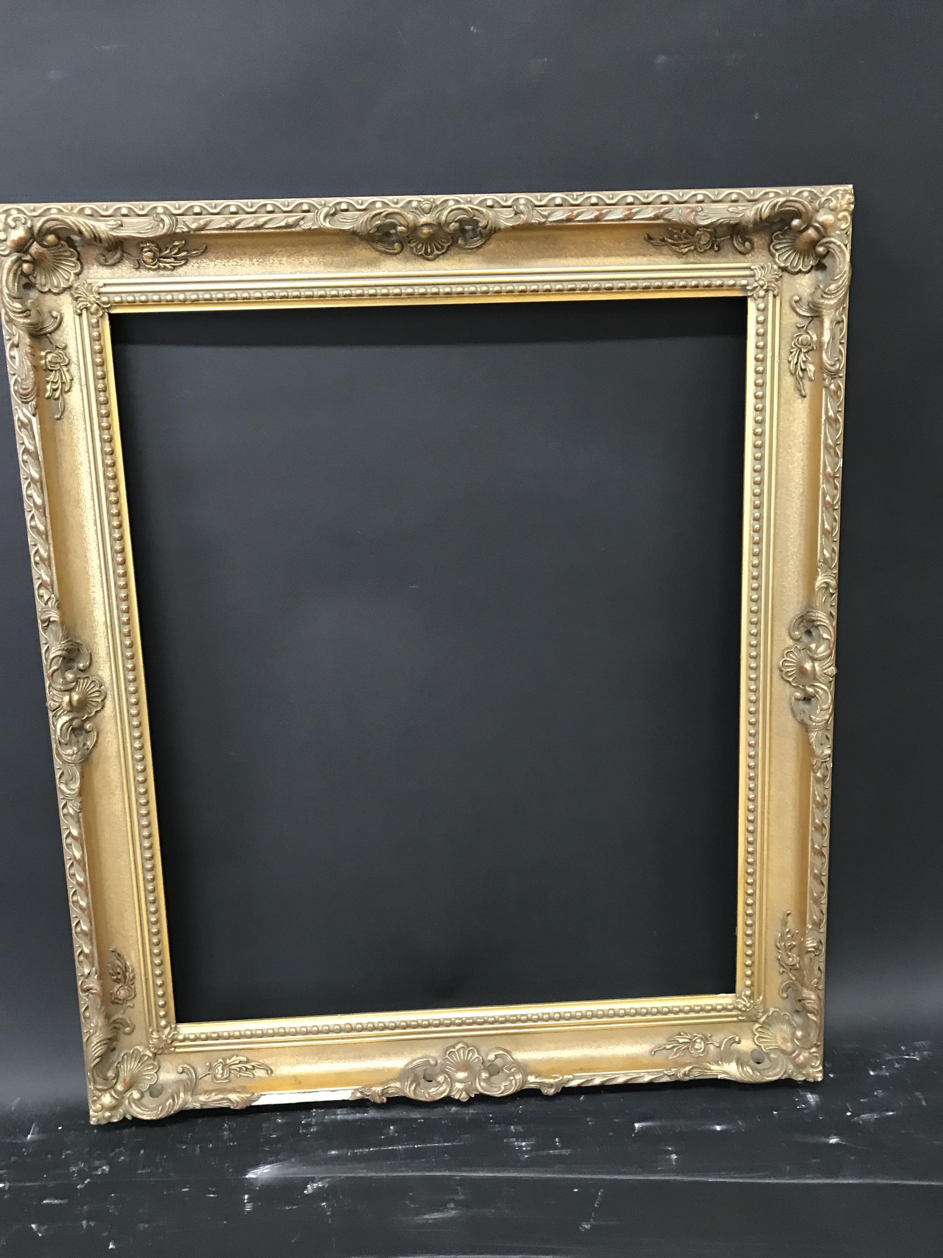 20th Century English School. A Gilt Composition Frame, with Swept and Pierced Centres and Corners, - Image 2 of 3