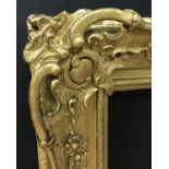 19th Century English School. A Gilt Composition Frame, with Swept and Pierced Centres and Corners,