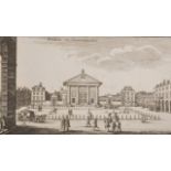 Wenceslaus Hollar von Prachna (1607-1677) Czechoslovakian. "Piazza Covent Garden", Etching,