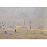 20th Century English School. A Middle Eastern Scene, Oil on Artist's Board, 7" x 10".