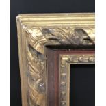 19th Century English School. A Gilt Composition and Red Painted Frame, 42" x 24" (rebate).